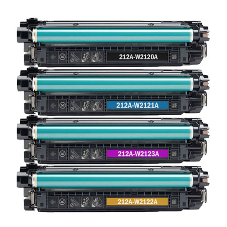 HP Compatible 212A Full Set of 4 Toner Cartridges 